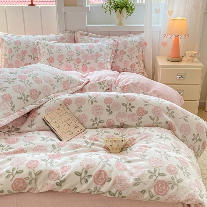 91家纺网 家纺一手货源 找家纺 （总）卓越家纺 2025新款加厚保暖牛奶绒四件套