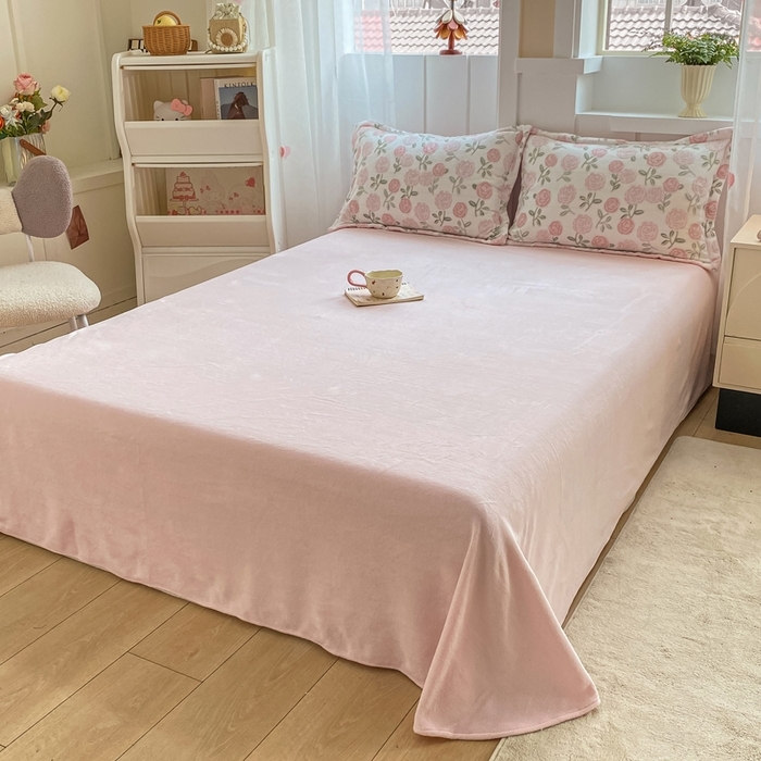 91家纺网 家纺一手货源 找家纺 （总）卓越家纺 2025新款加厚保暖牛奶绒四件套