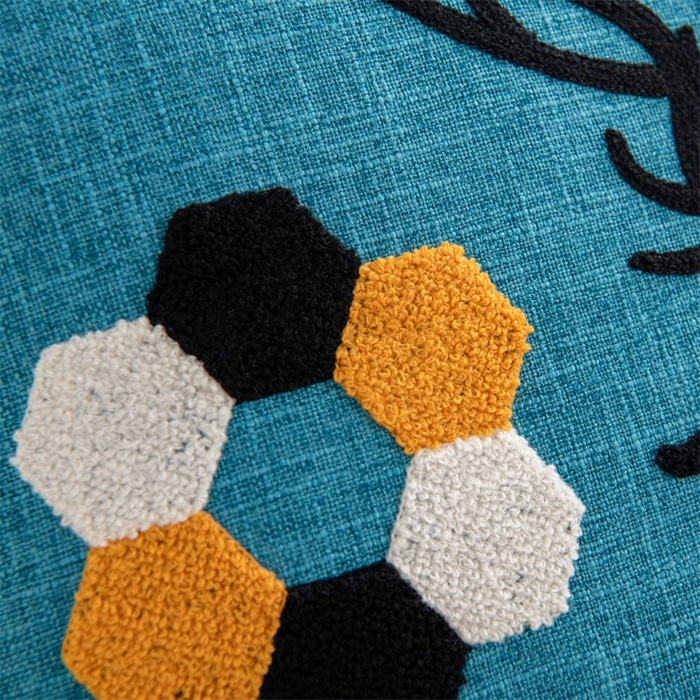 91家纺网 家纺一手货源 找家纺 仁宇枕业 2025新款新品情侣抱枕靠枕靠垫腰枕头枕腰靠枕头枕芯 亚麻一鹿有你系列抱枕-墨绿色