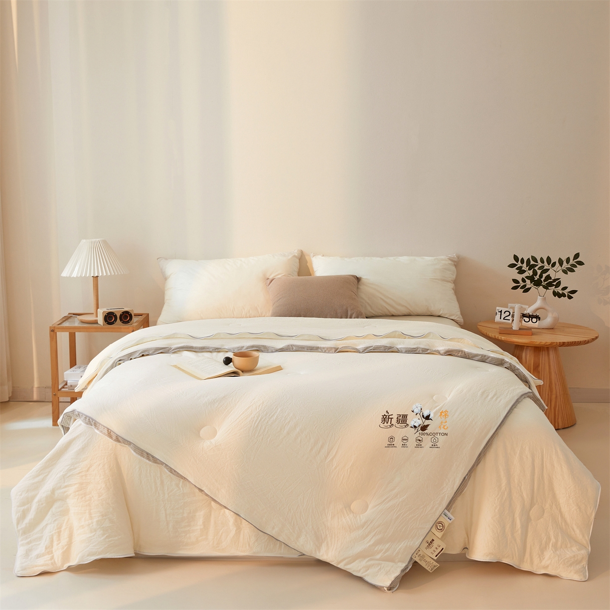 91家纺网 家纺一手货源 找家纺 （总）易博家纺 2025新款A类水洗棉新疆棉花被立体边子母被冬被春秋被被子被芯