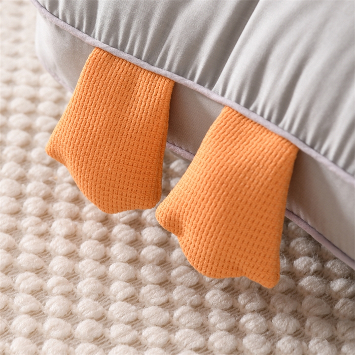 91家纺网 家纺一手货源 找家纺 仁宇枕业 2025新款新品可爱儿童成人定型护颈中低枕头枕芯呆呆鸭枕头 呆呆鸭-灰色