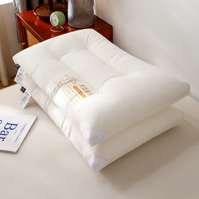 91家纺网 家纺一手货源 找家纺 （总）仁宇枕业 2025新款新品A类全棉大豆蛋白舒适定型护颈羽丝绒枕头枕芯