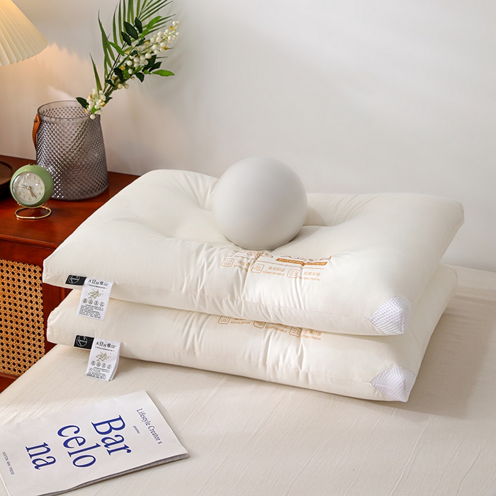 91家纺网 家纺一手货源 找家纺 （总）仁宇枕业 2025新款新品A类全棉大豆蛋白舒适定型护颈羽丝绒枕头枕芯