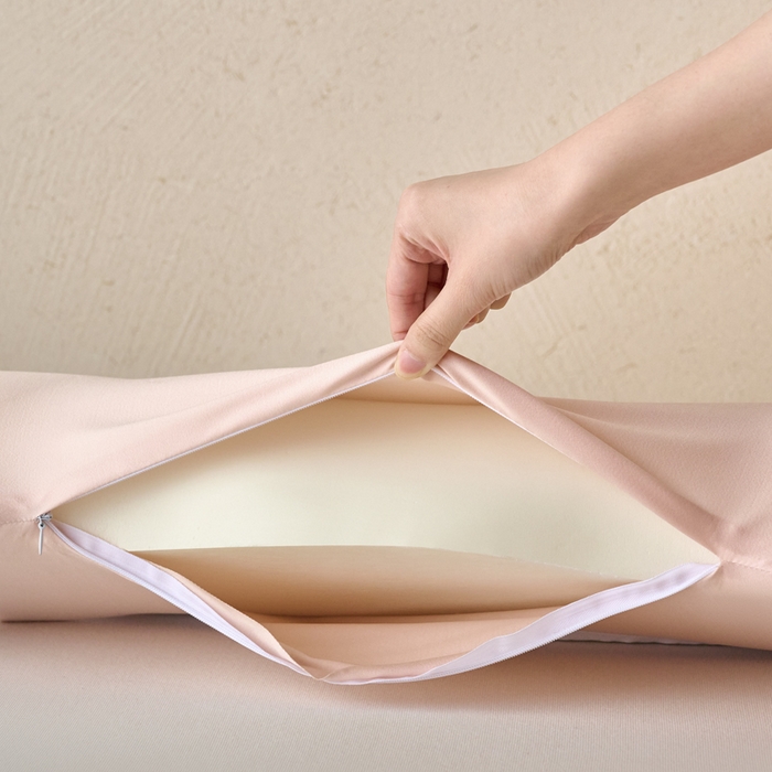 91家纺网 家纺一手货源 找家纺 明星枕业 2025新款零压深睡慢回弹记忆棉颈椎枕护颈椎助睡眠颈椎病专用牵引反弓枕枕头枕芯 分段牵引枕-粉