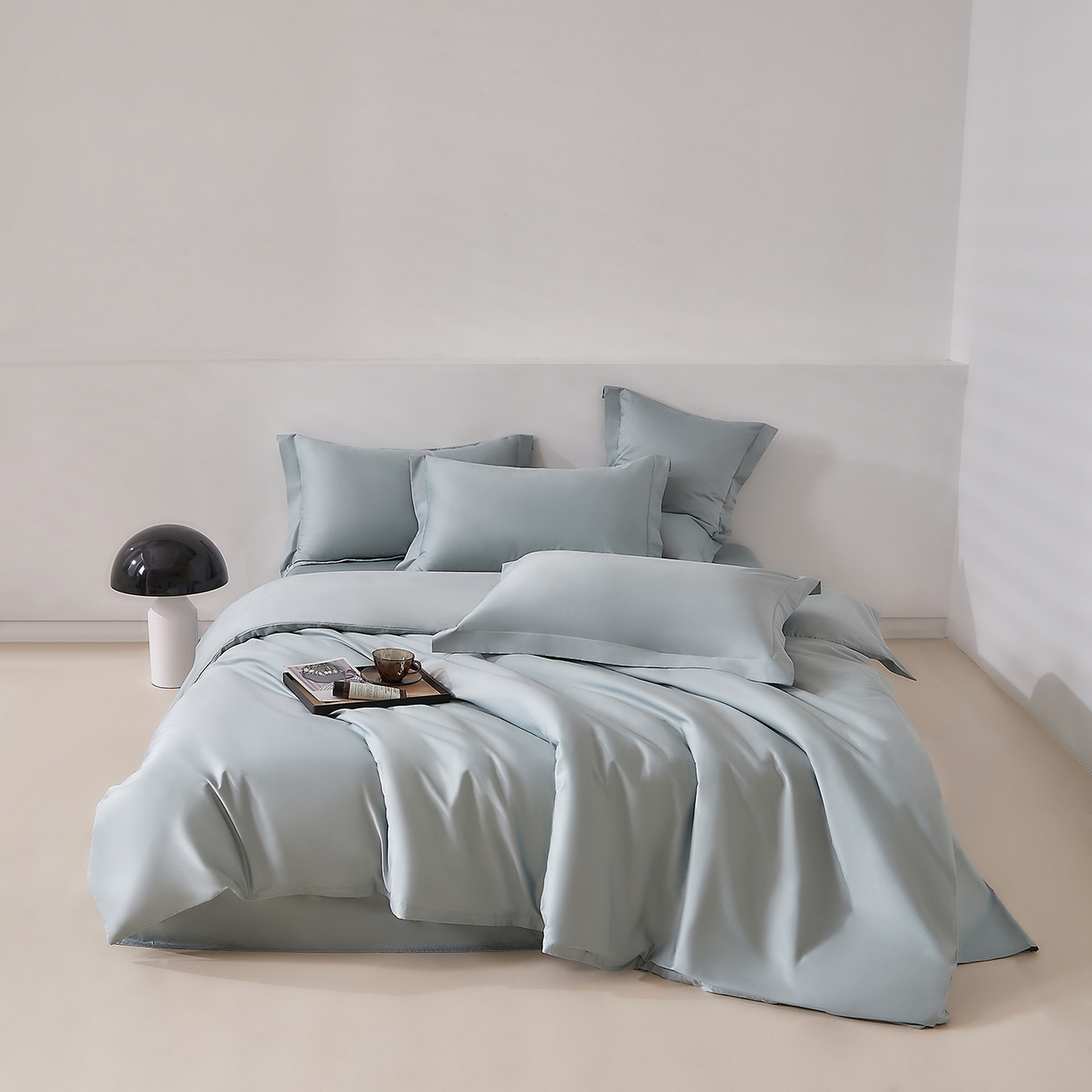 91家纺网 家纺一手货源 找家纺 DoDo 兜兜 2026新款全棉纯棉50支长绒棉三四件套 可定做尺寸 普士蓝