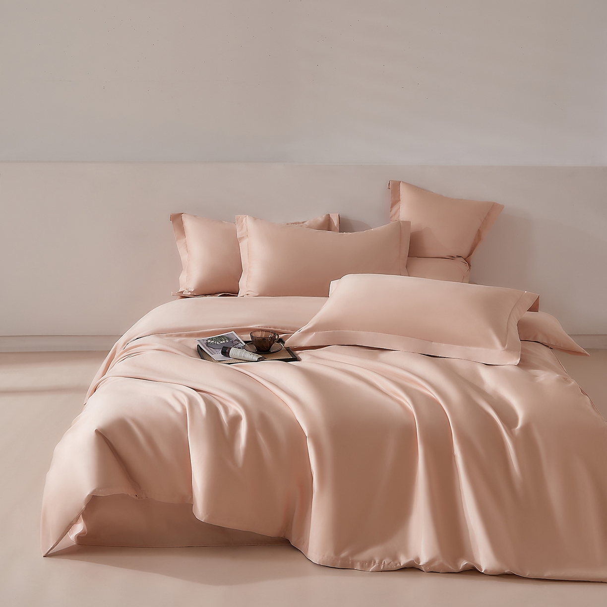 91家纺网 家纺一手货源 找家纺 DoDo 兜兜 2026新款全棉纯棉50支长绒棉三四件套 可定做尺寸 香槟色