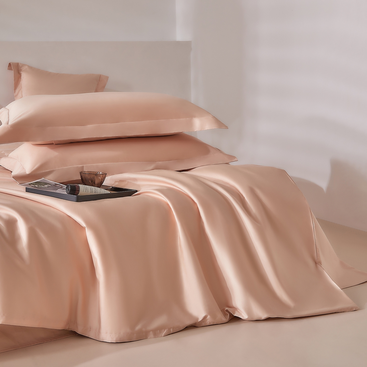 91家纺网 家纺一手货源 找家纺 DoDo 兜兜 2026新款全棉纯棉50支长绒棉三四件套 可定做尺寸 香槟色