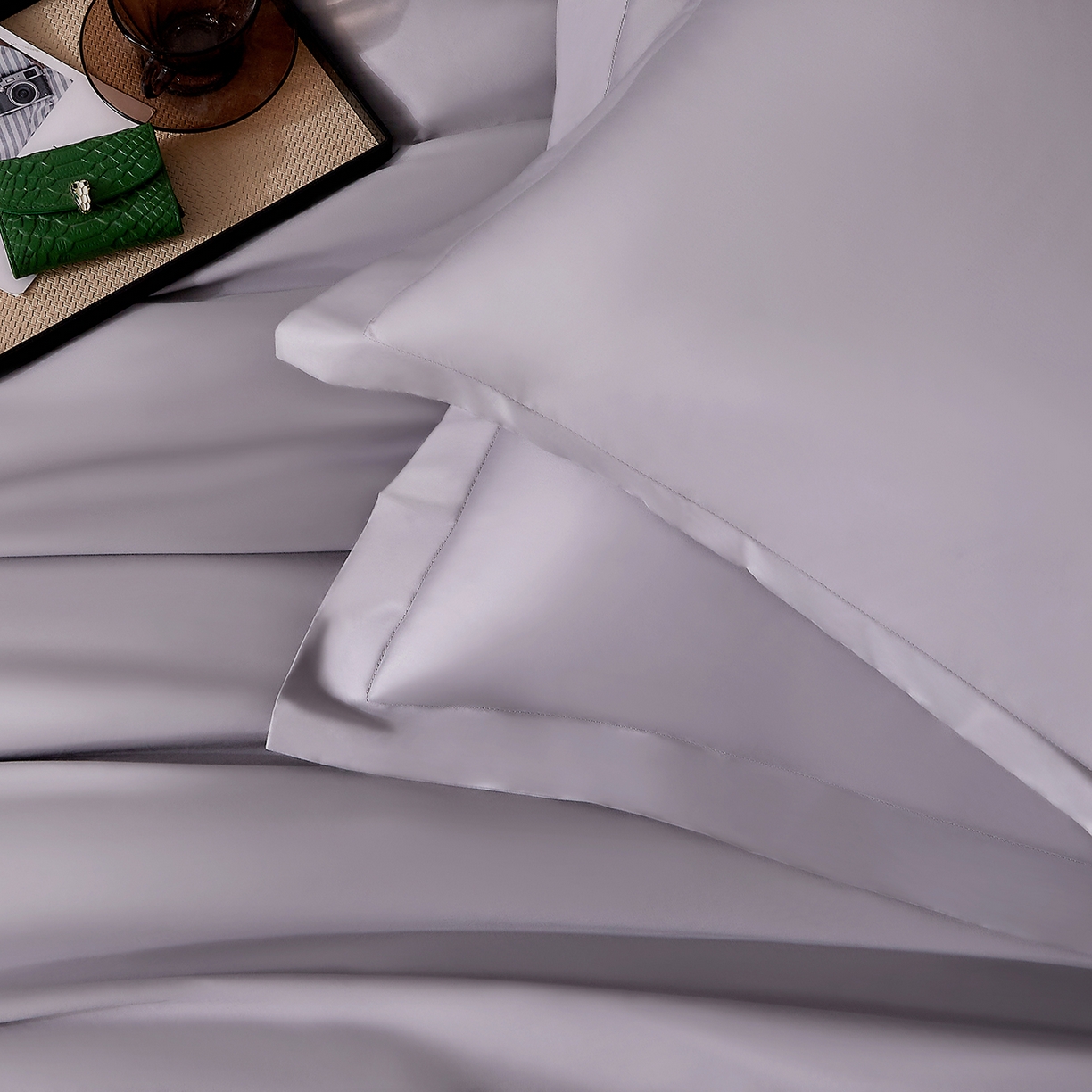 91家纺网 家纺一手货源 找家纺 DoDo 兜兜 2026新款全棉纯棉50支长绒棉三四件套 可定做尺寸 象牙灰