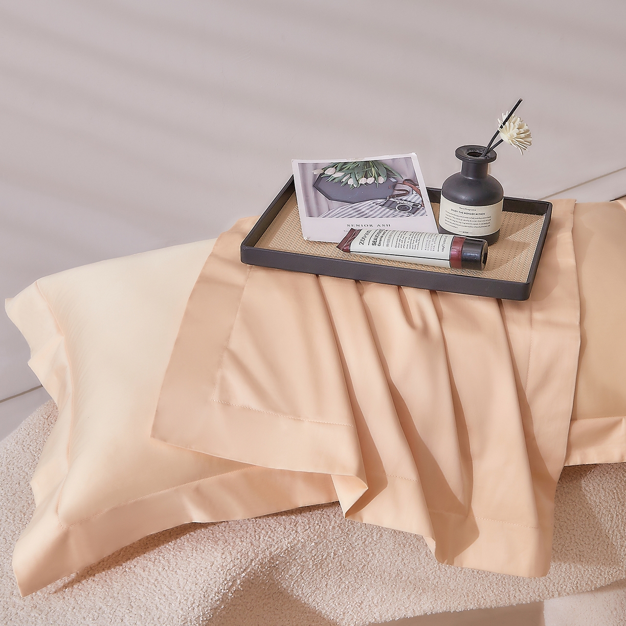 91家纺网 家纺一手货源 找家纺 （总）DoDo 兜兜 2026新款全棉纯棉50支长绒棉单枕套 枕套单件