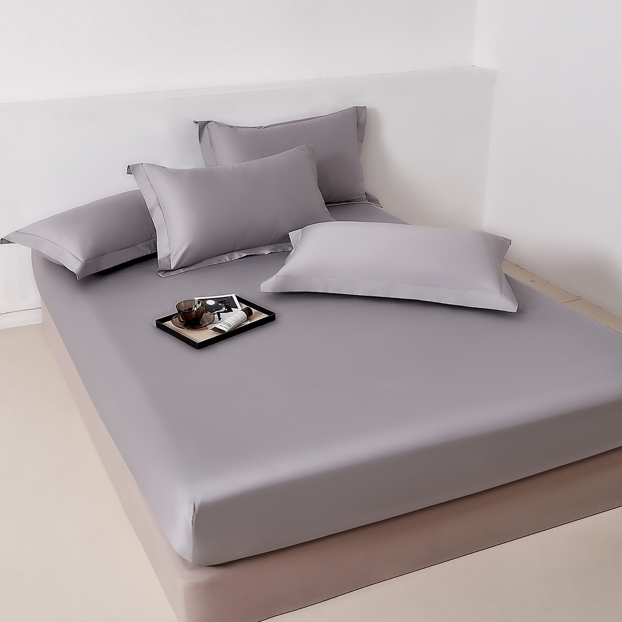 91家纺网 家纺一手货源 找家纺 （总）DoDo 兜兜 2026新款全棉纯棉50支长绒棉单床笠 床笠单件