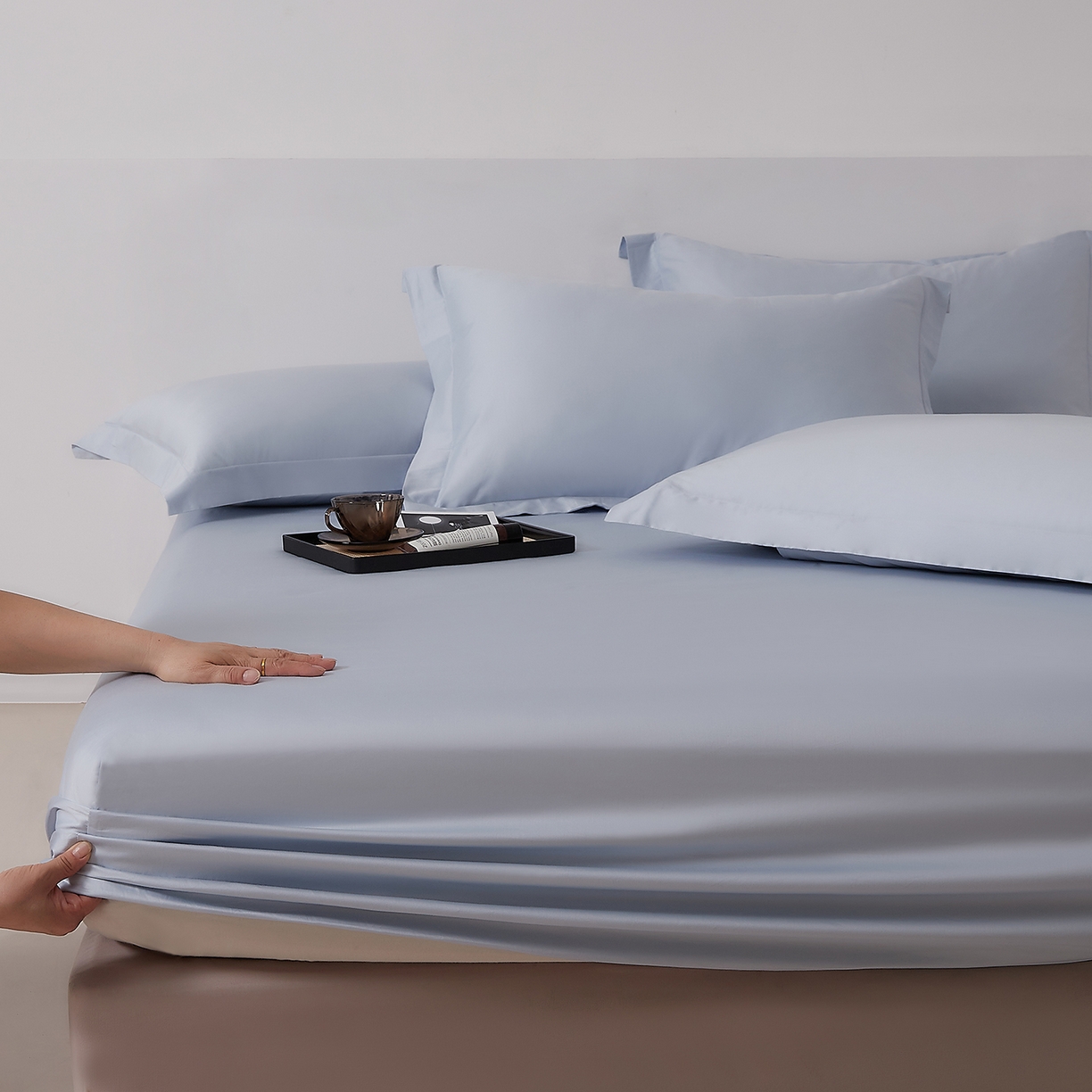 91家纺网 家纺一手货源 找家纺 （总）DoDo 兜兜 2026新款全棉纯棉50支长绒棉单床笠 床笠单件