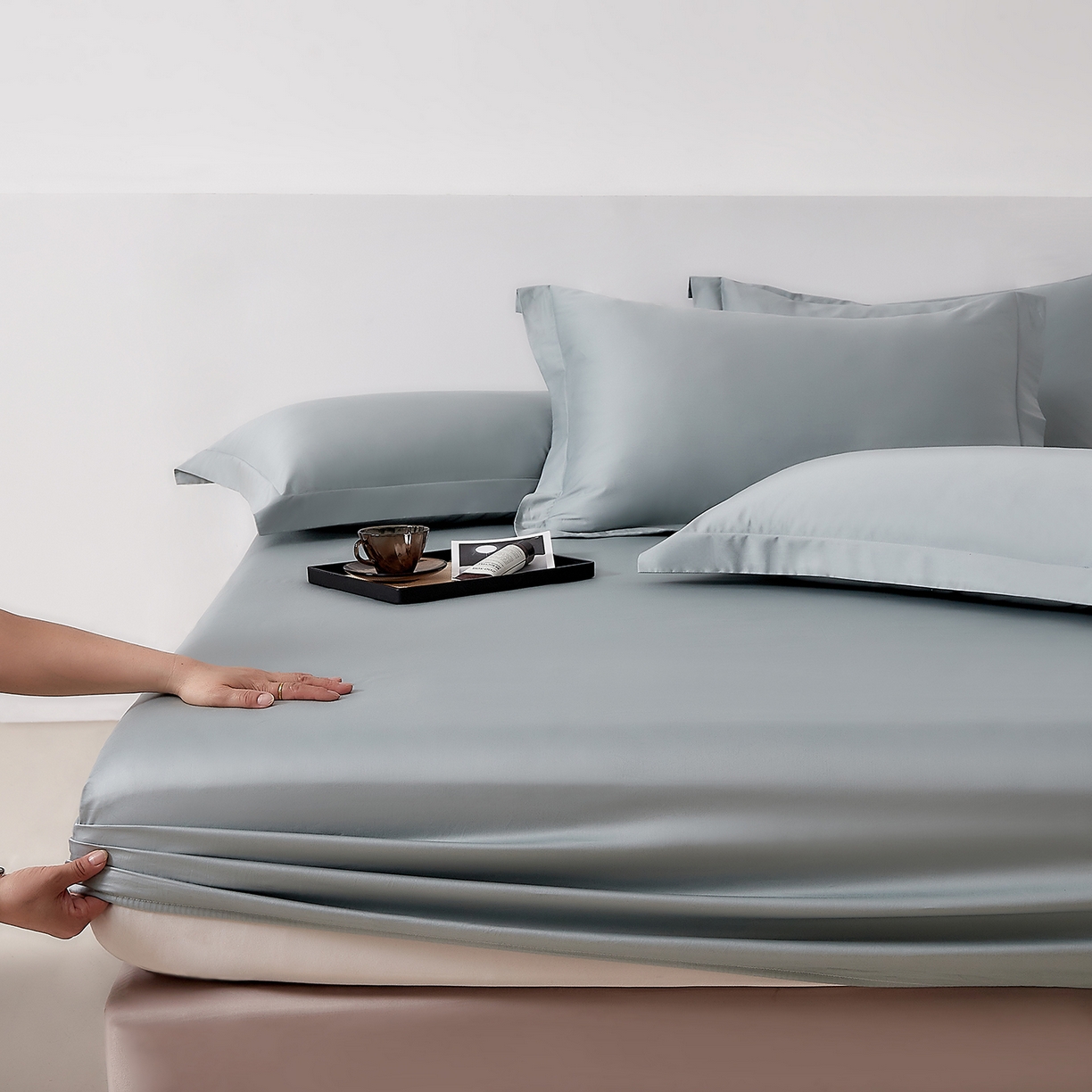 91家纺网 家纺一手货源 找家纺 （总）DoDo 兜兜 2026新款全棉纯棉50支长绒棉单床笠 床笠单件