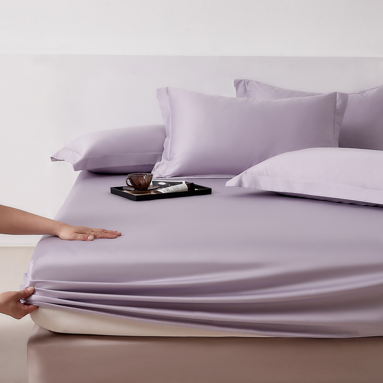 91家纺网 家纺一手货源 找家纺 （总）DoDo 兜兜 2026新款全棉纯棉50支长绒棉单床笠 床笠单件