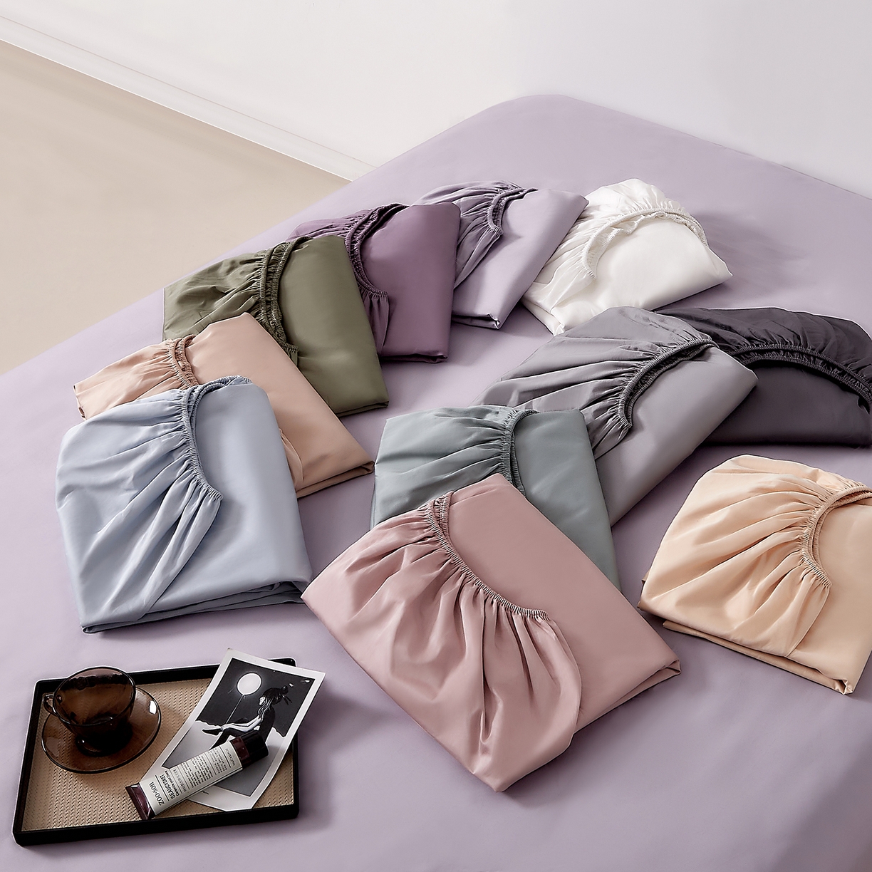 91家纺网 家纺一手货源 找家纺 （总）DoDo 兜兜 2026新款全棉纯棉50支长绒棉单床笠 床笠单件