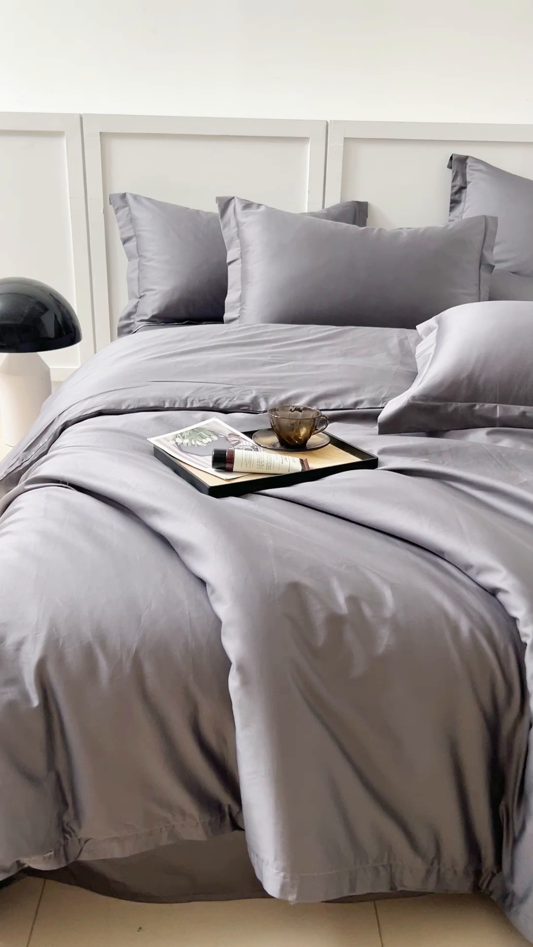 91家纺网 家纺一手货源 找家纺 DoDo 兜兜 2026新款全棉纯棉50支长绒棉单床笠 床笠单件 典雅灰