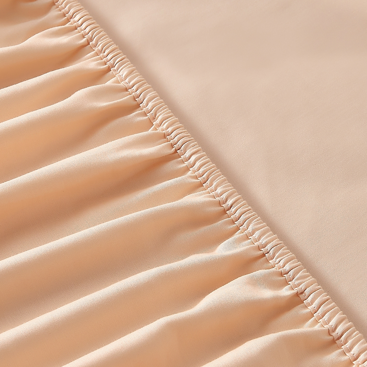 91家纺网 家纺一手货源 找家纺 DoDo 兜兜 2026新款全棉纯棉50支长绒棉单床笠 床笠单件 奶茶色