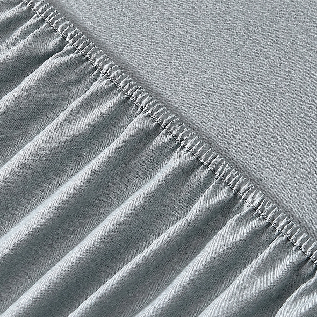 91家纺网 家纺一手货源 找家纺 DoDo 兜兜 2026新款全棉纯棉50支长绒棉单床笠 床笠单件 普士蓝