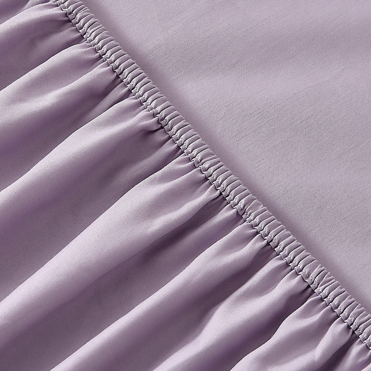 91家纺网 家纺一手货源 找家纺 DoDo 兜兜 2026新款全棉纯棉50支长绒棉单床笠 床笠单件 珍珠紫