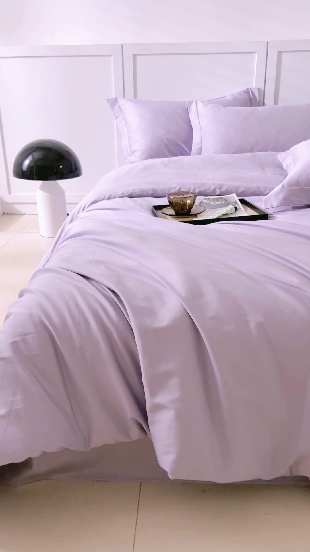 91家纺网 家纺一手货源 找家纺 DoDo 兜兜 2026新款全棉纯棉50支长绒棉单床笠 床笠单件 珍珠紫