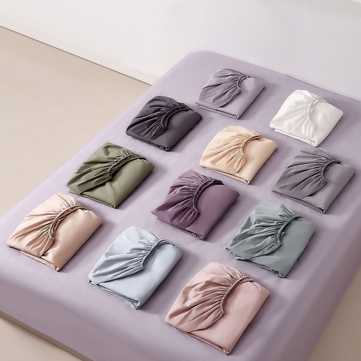 91家纺网 家纺一手货源 找家纺 DoDo 兜兜 2026新款全棉纯棉50支长绒棉单床笠 床笠单件 组合图仅供参考不可下单