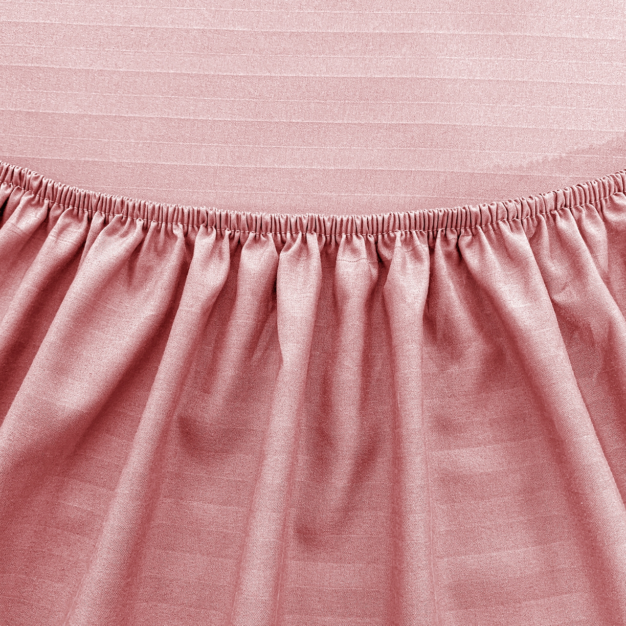 91家纺网 家纺一手货源 找家纺 恬澳家纺 2025新款简约磨毛压花床笠外贸跨境电商亚马逊速卖通单床笠三件套欧美尺寸多多跨境平台-场景二 条纹-粉