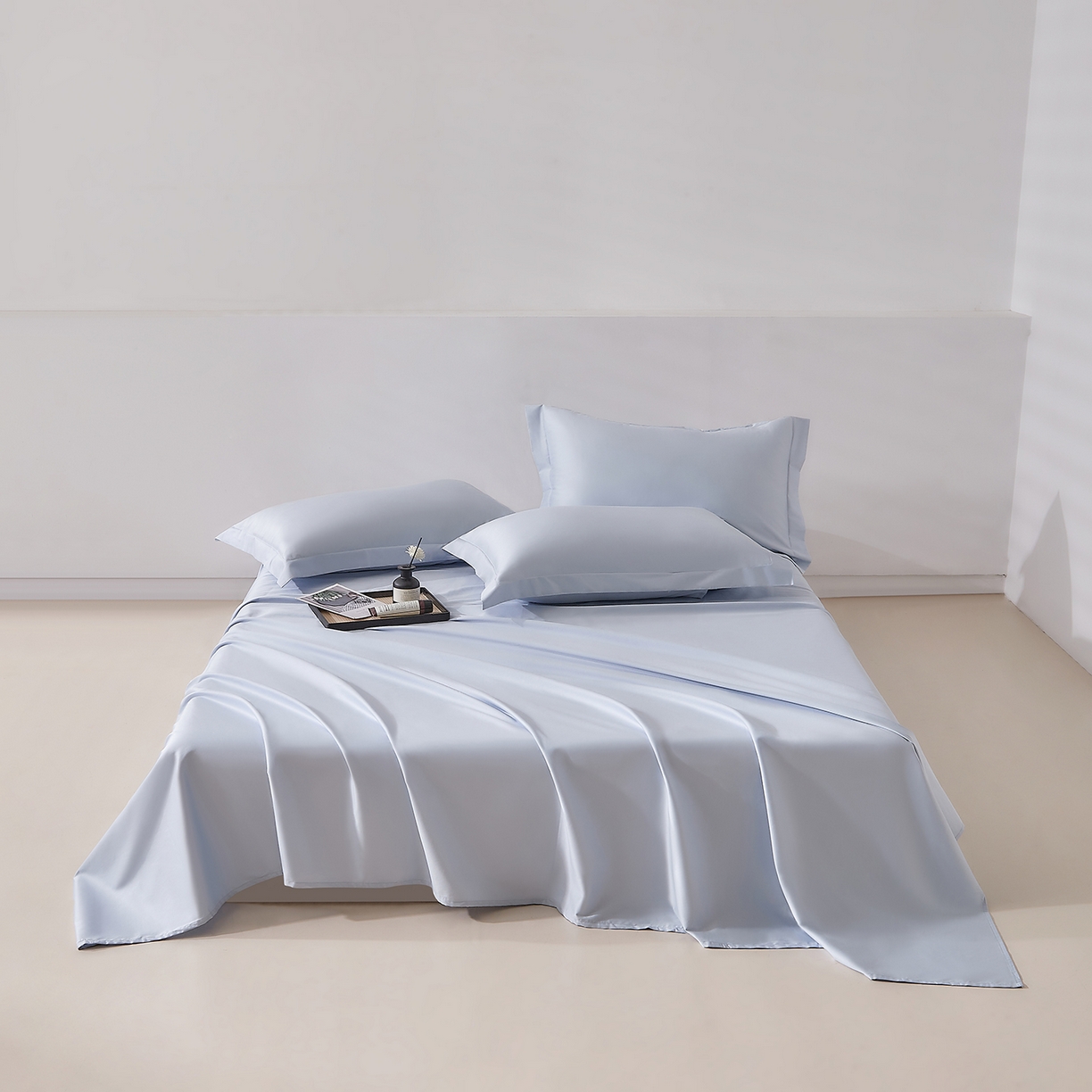 DoDo 兜兜 2026新款全棉纯棉50支长绒棉单床单 床单单件 海蓝色