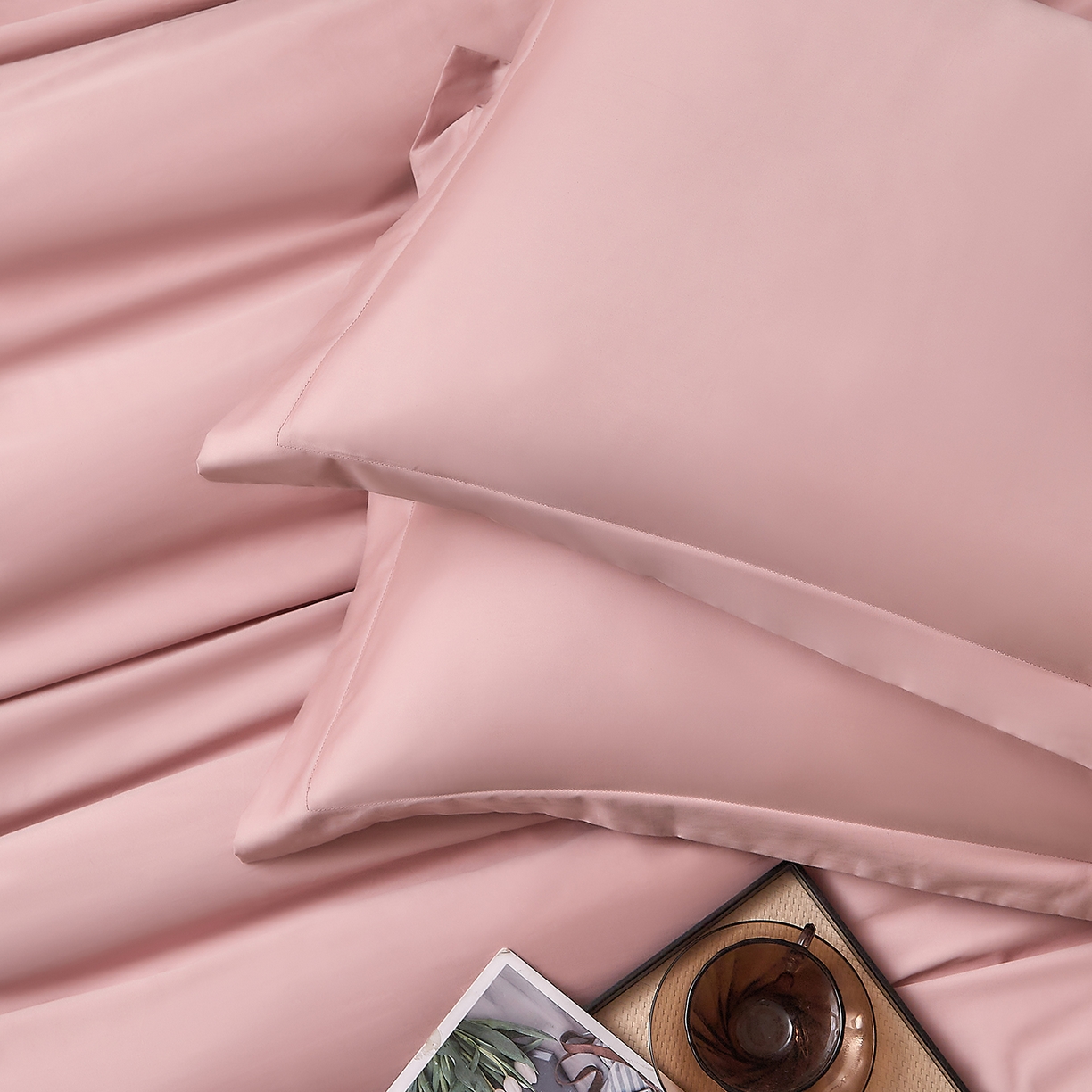 91家纺网 家纺一手货源 找家纺 DoDo 兜兜 2026新款全棉纯棉50支长绒棉单床单 床单单件 马卡龙粉