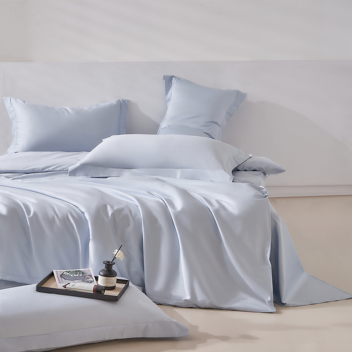 DoDo 兜兜 2026新款全棉纯棉50支长绒棉单被套 被套单件 海蓝色