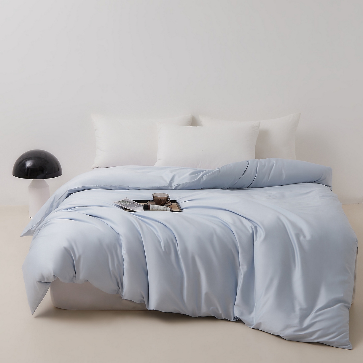 91家纺网 家纺一手货源 找家纺 DoDo 兜兜 2026新款全棉纯棉50支长绒棉单被套 被套单件 海蓝色