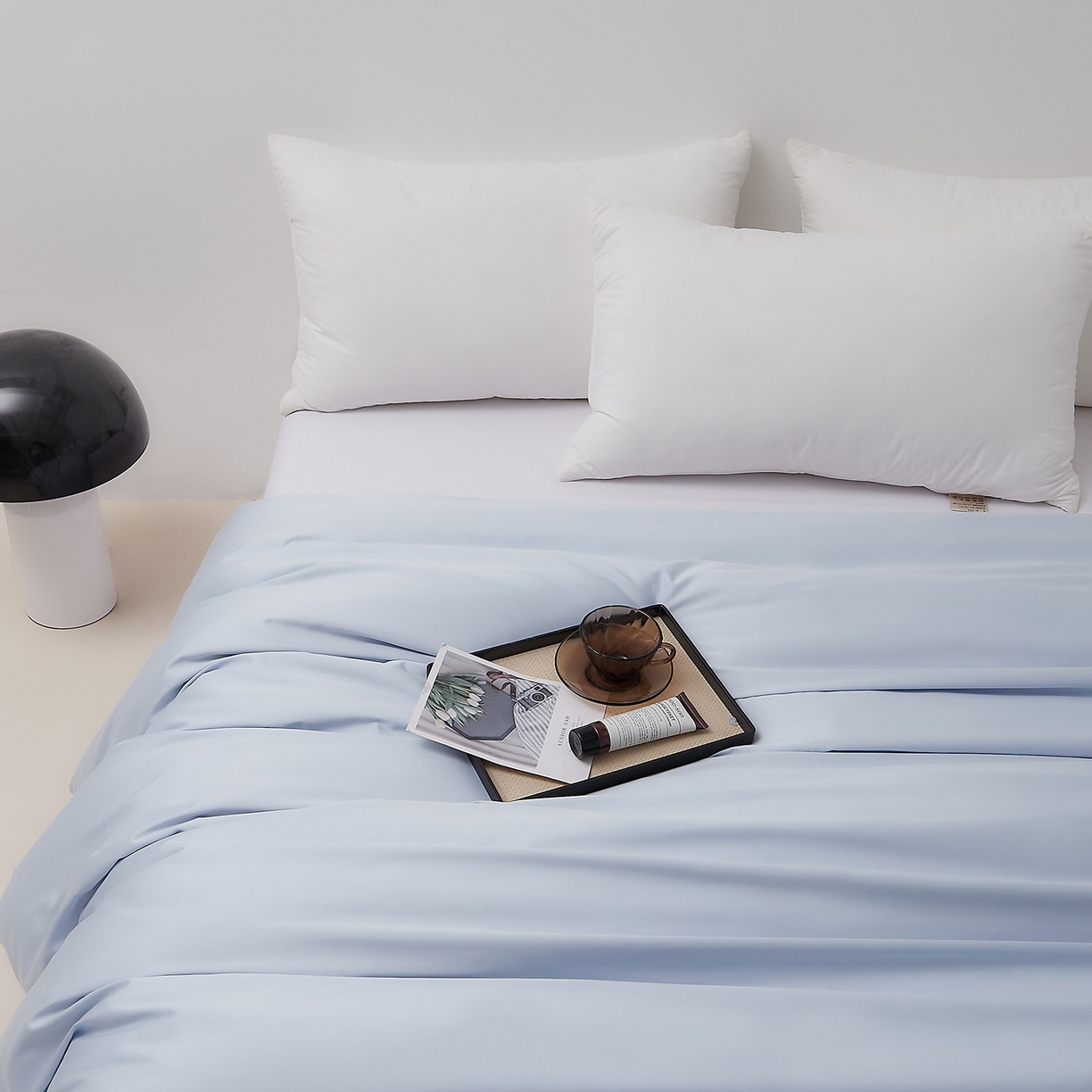 91家纺网 家纺一手货源 找家纺 DoDo 兜兜 2026新款全棉纯棉50支长绒棉单被套 被套单件 海蓝色