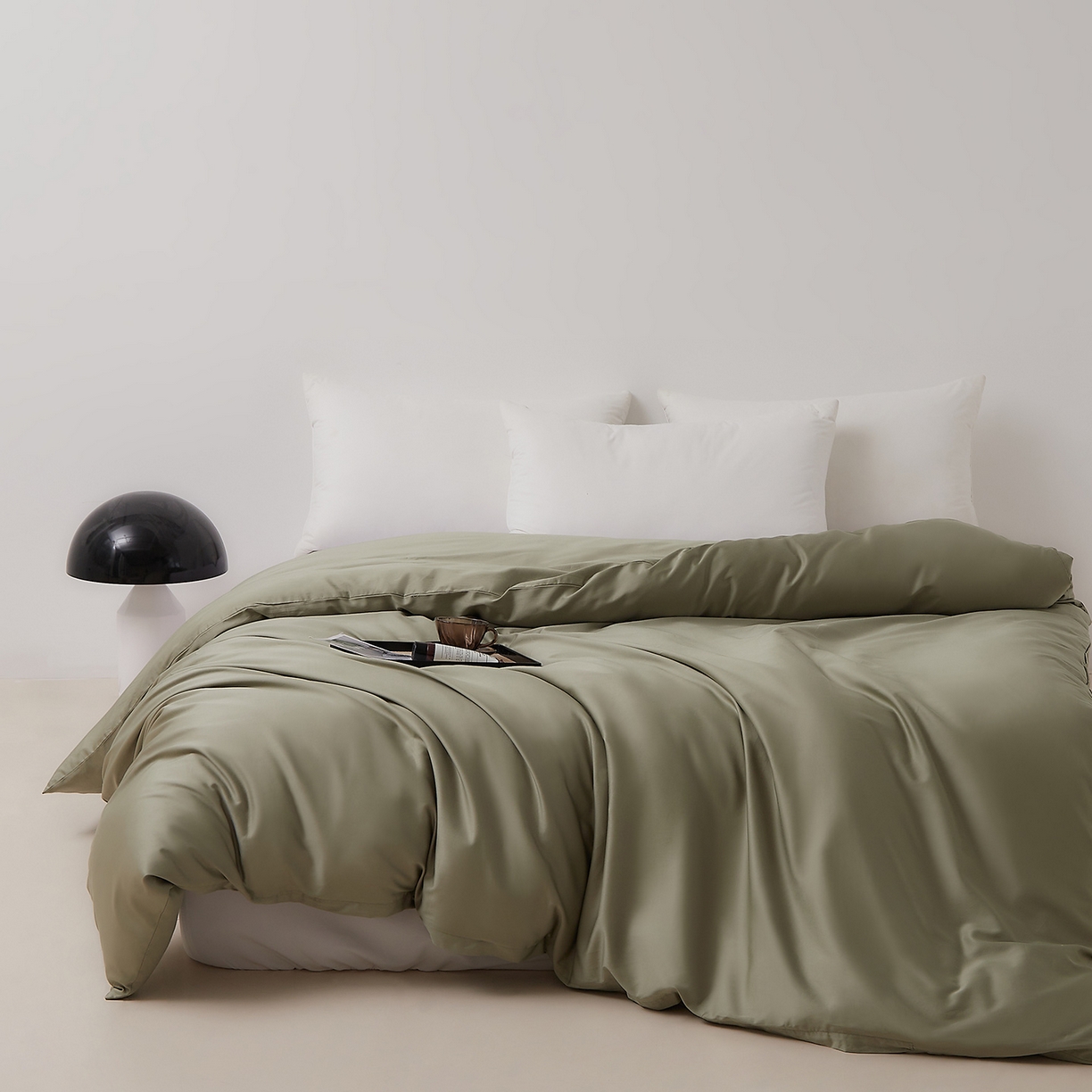 91家纺网 家纺一手货源 找家纺 DoDo 兜兜 2026新款全棉纯棉50支长绒棉单被套 被套单件 暮光绿