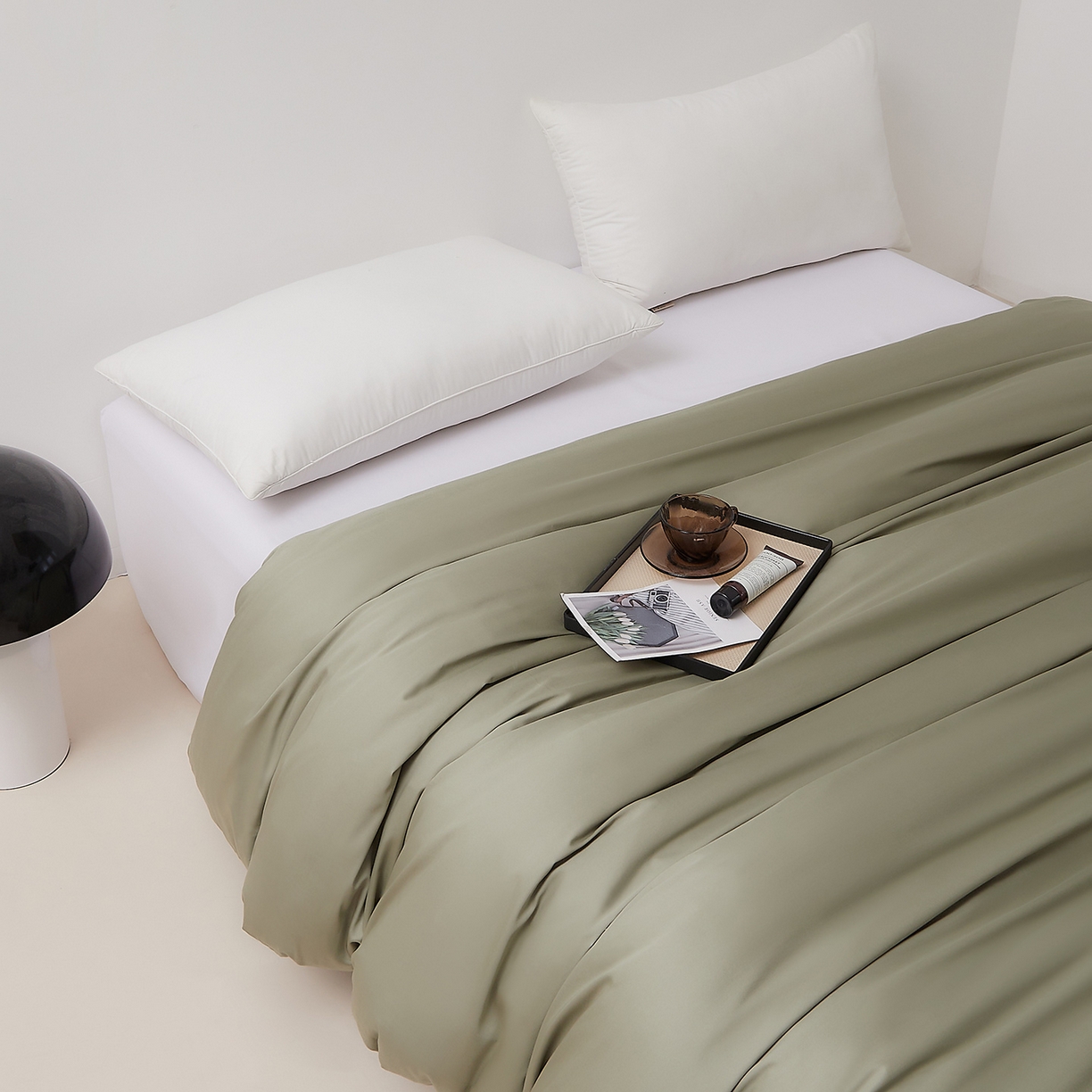 91家纺网 家纺一手货源 找家纺 DoDo 兜兜 2026新款全棉纯棉50支长绒棉单被套 被套单件 暮光绿