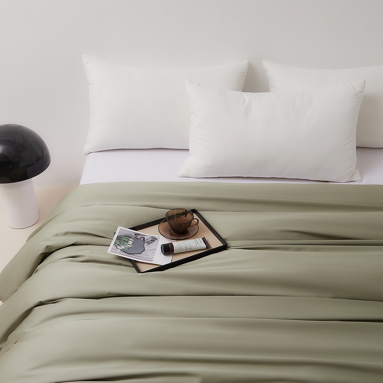 91家纺网 家纺一手货源 找家纺 DoDo 兜兜 2026新款全棉纯棉50支长绒棉单被套 被套单件 暮光绿