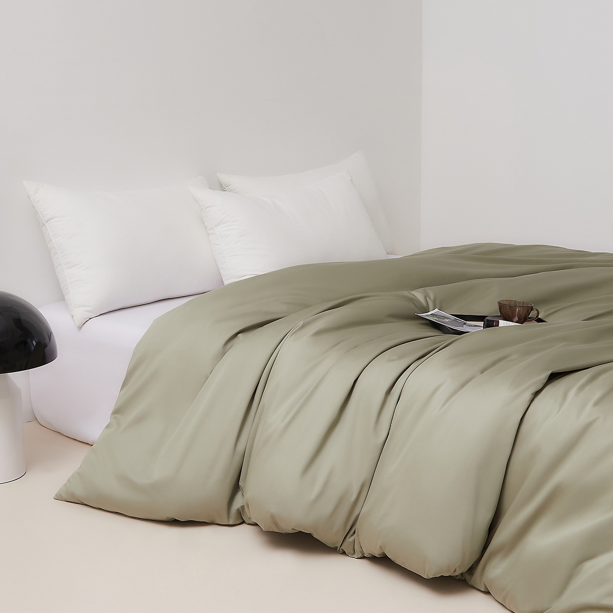 91家纺网 家纺一手货源 找家纺 DoDo 兜兜 2026新款全棉纯棉50支长绒棉单被套 被套单件 暮光绿