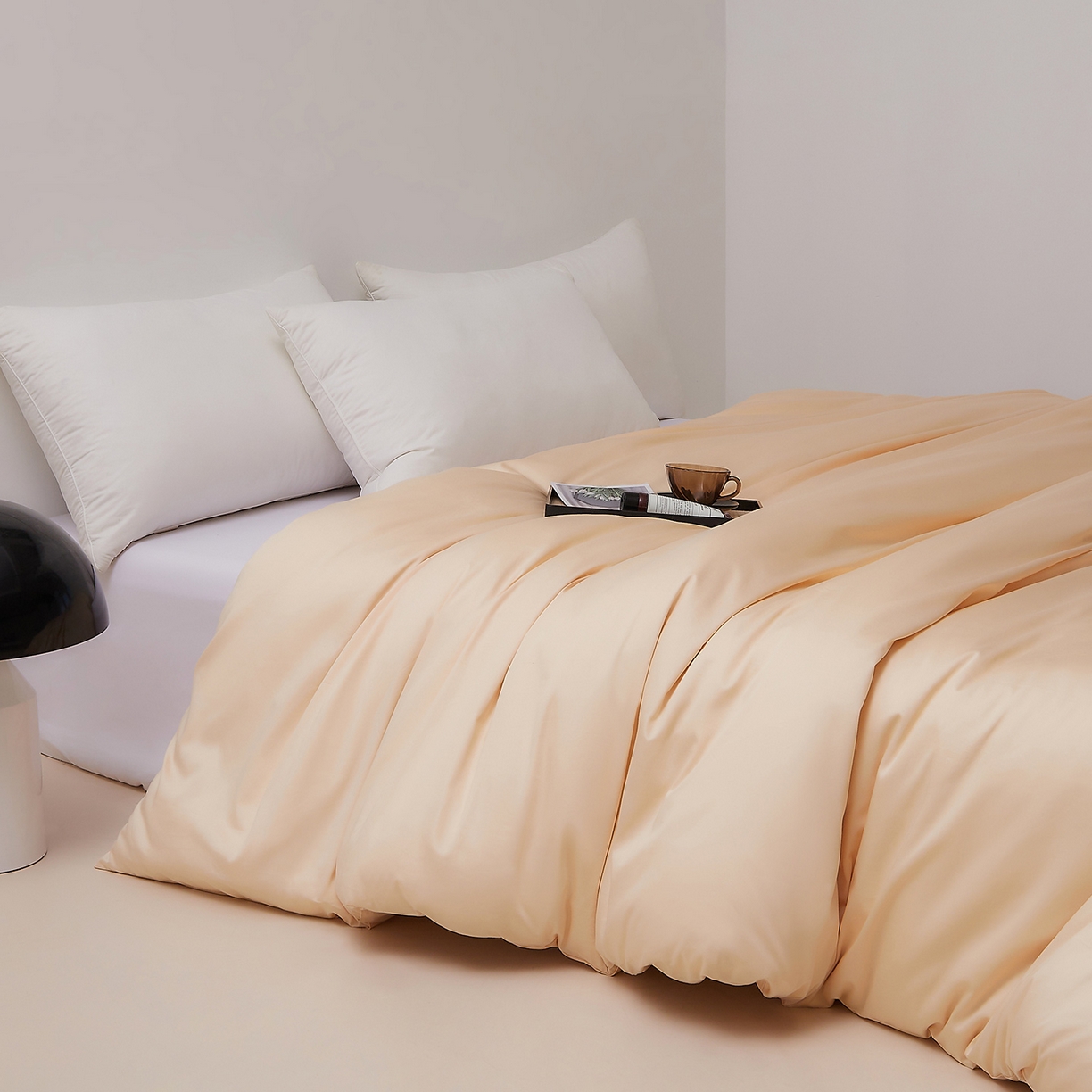 91家纺网 家纺一手货源 找家纺 DoDo 兜兜 2026新款全棉纯棉50支长绒棉单被套 被套单件 奶茶色