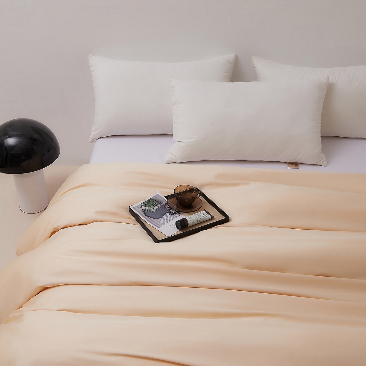 91家纺网 家纺一手货源 找家纺 DoDo 兜兜 2026新款全棉纯棉50支长绒棉单被套 被套单件 奶茶色