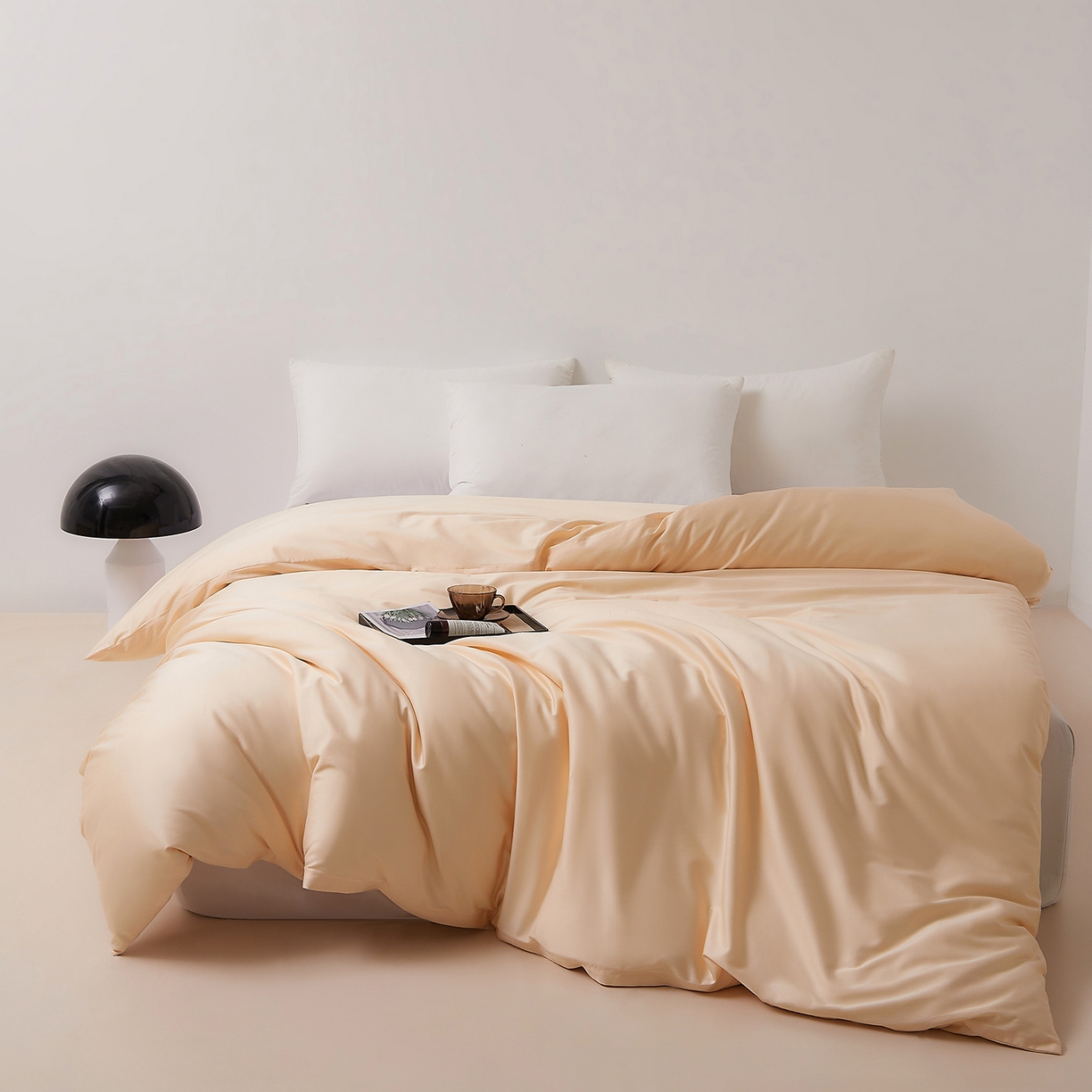 91家纺网 家纺一手货源 找家纺 DoDo 兜兜 2026新款全棉纯棉50支长绒棉单被套 被套单件 奶茶色