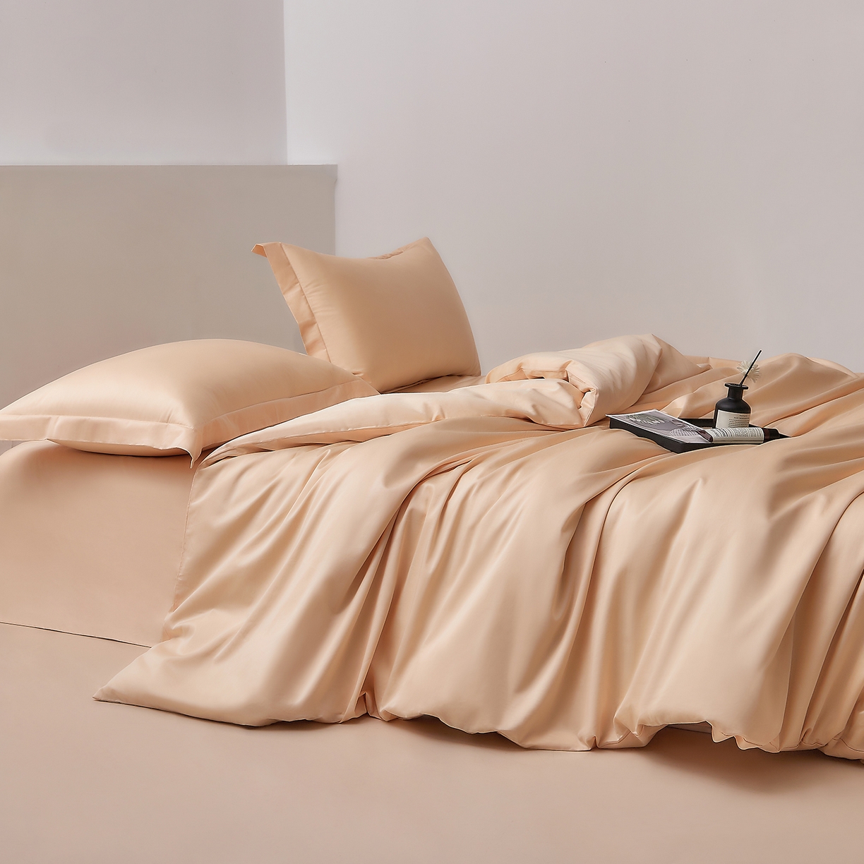 91家纺网 家纺一手货源 找家纺 DoDo 兜兜 2026新款全棉纯棉50支长绒棉单被套 被套单件 奶茶色