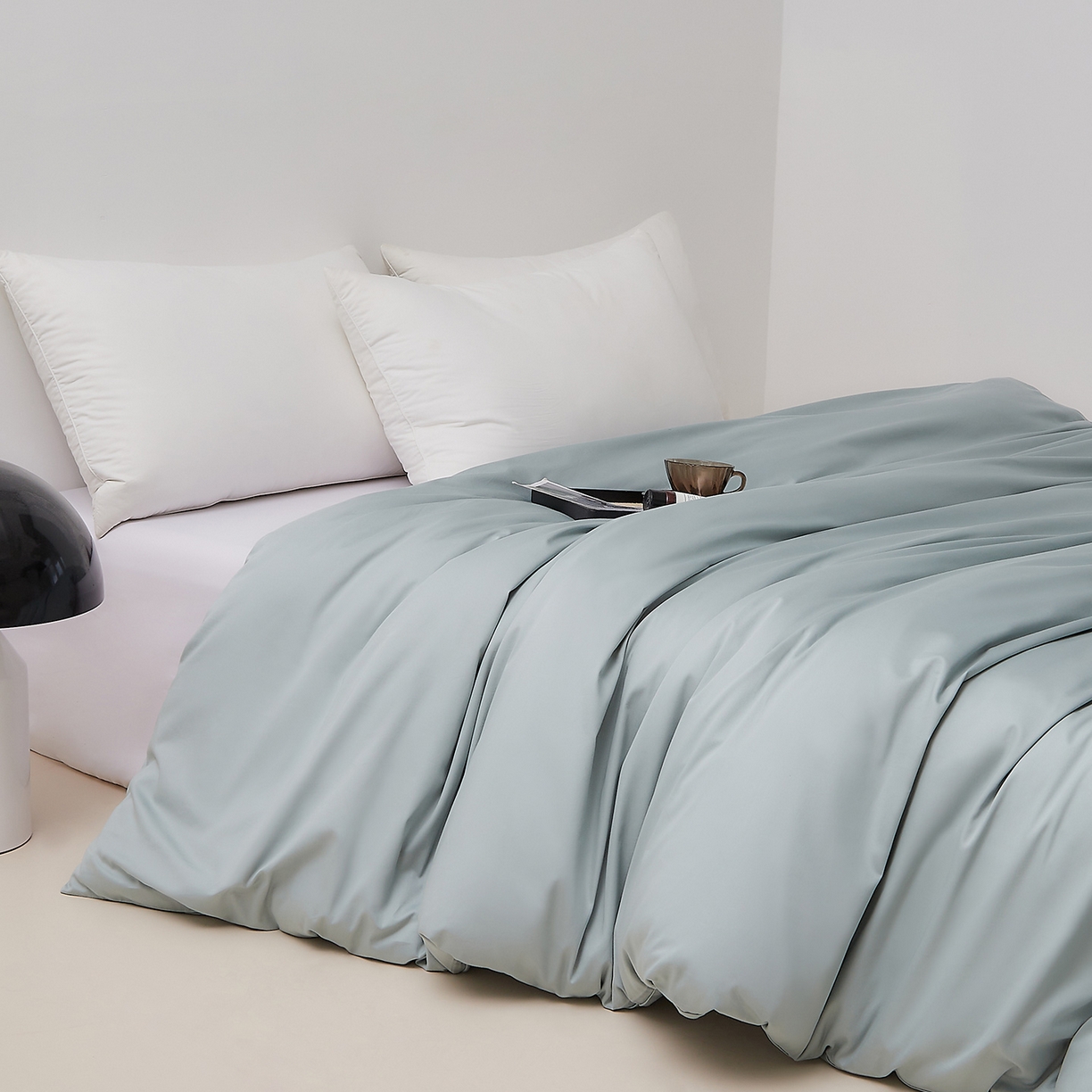 91家纺网 家纺一手货源 找家纺 DoDo 兜兜 2026新款全棉纯棉50支长绒棉单被套 被套单件 普士蓝