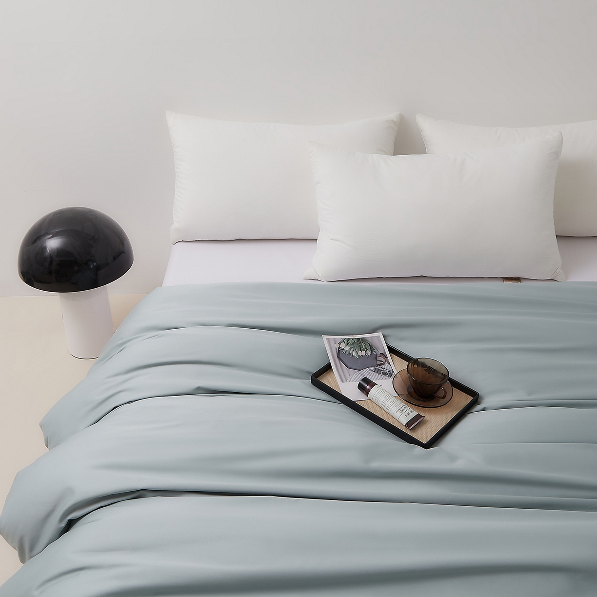 91家纺网 家纺一手货源 找家纺 DoDo 兜兜 2026新款全棉纯棉50支长绒棉单被套 被套单件 普士蓝