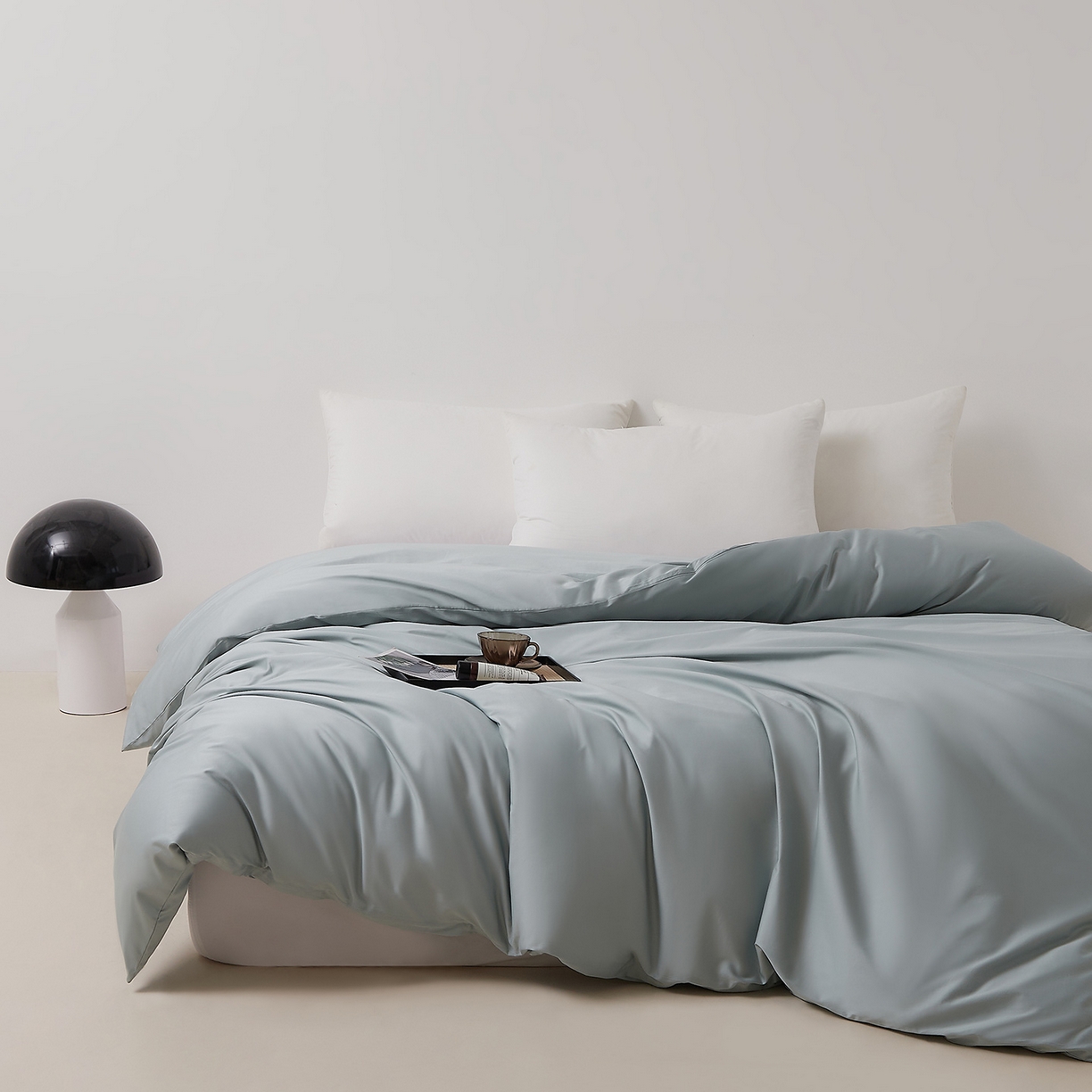 91家纺网 家纺一手货源 找家纺 DoDo 兜兜 2026新款全棉纯棉50支长绒棉单被套 被套单件 普士蓝