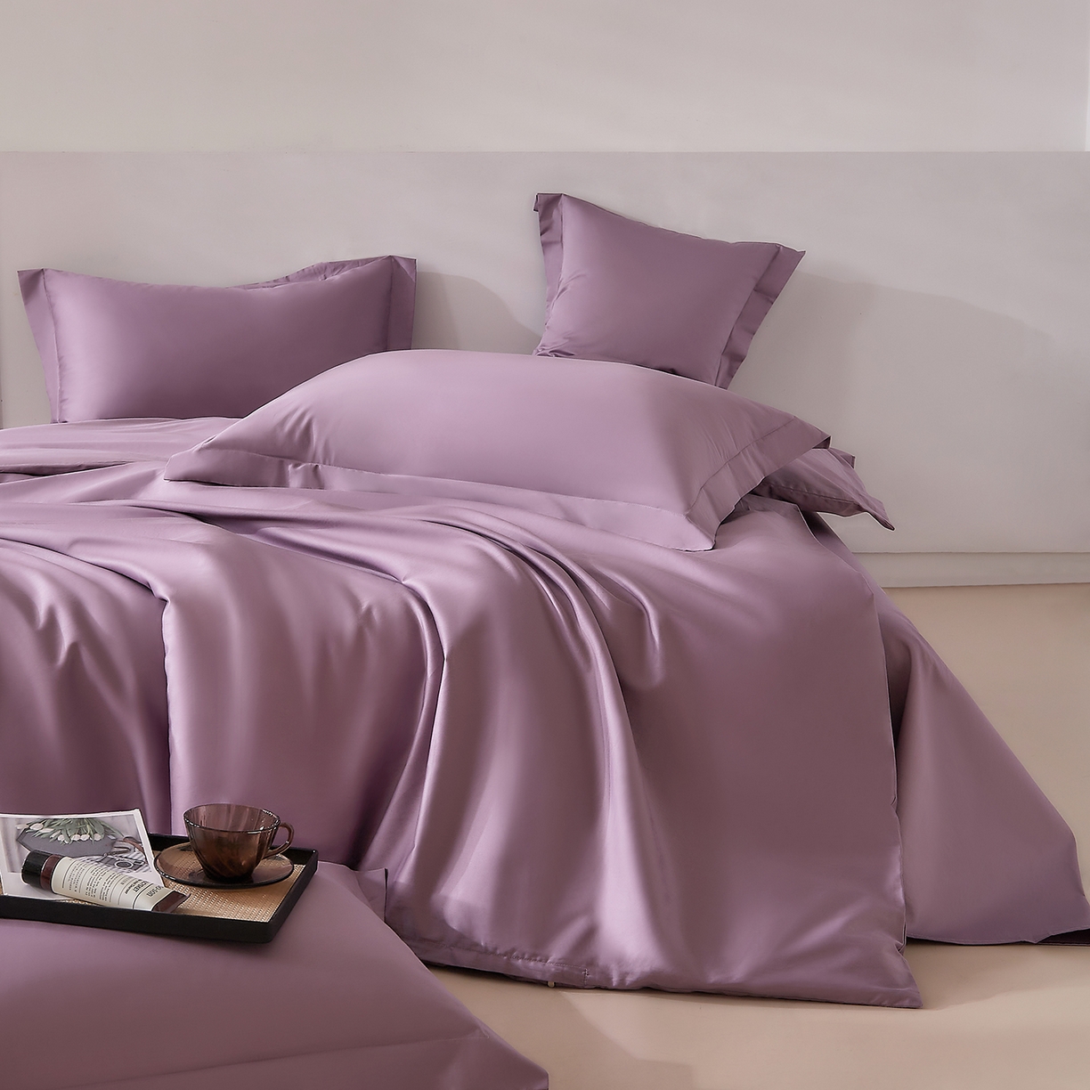 DoDo 兜兜 2026新款全棉纯棉50支长绒棉单被套 被套单件 丝绒紫