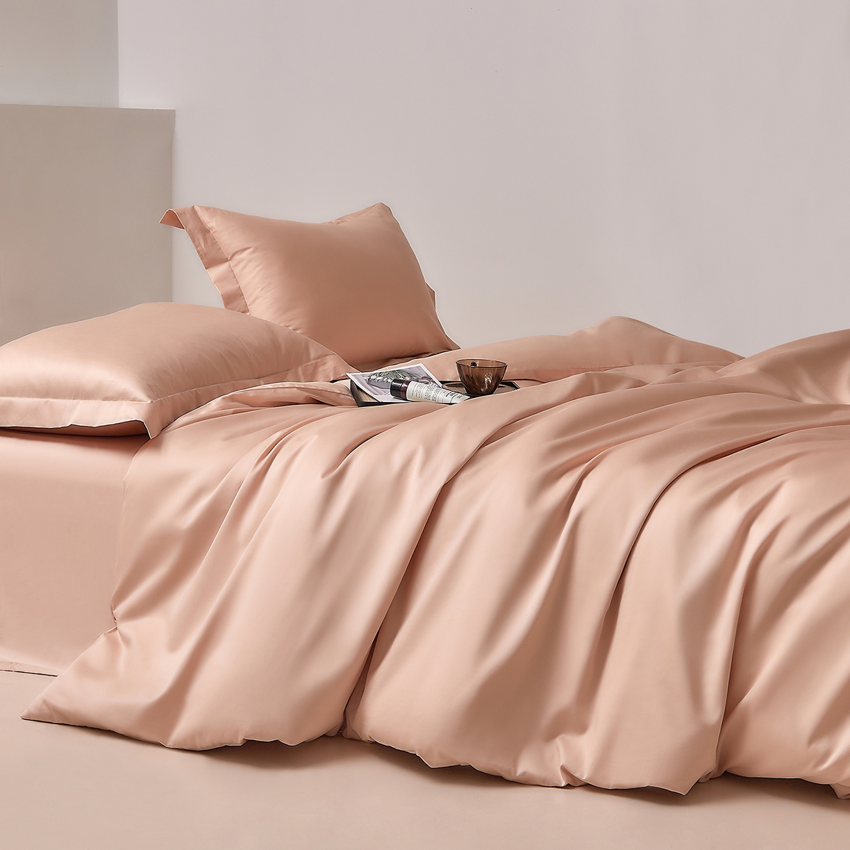 91家纺网 家纺一手货源 找家纺 DoDo 兜兜 2026新款全棉纯棉50支长绒棉单被套 被套单件 香槟色