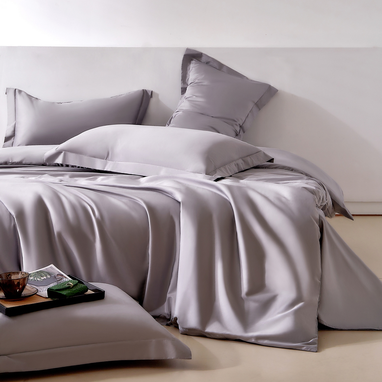 DoDo 兜兜 2026新款全棉纯棉50支长绒棉单被套 被套单件 象牙灰