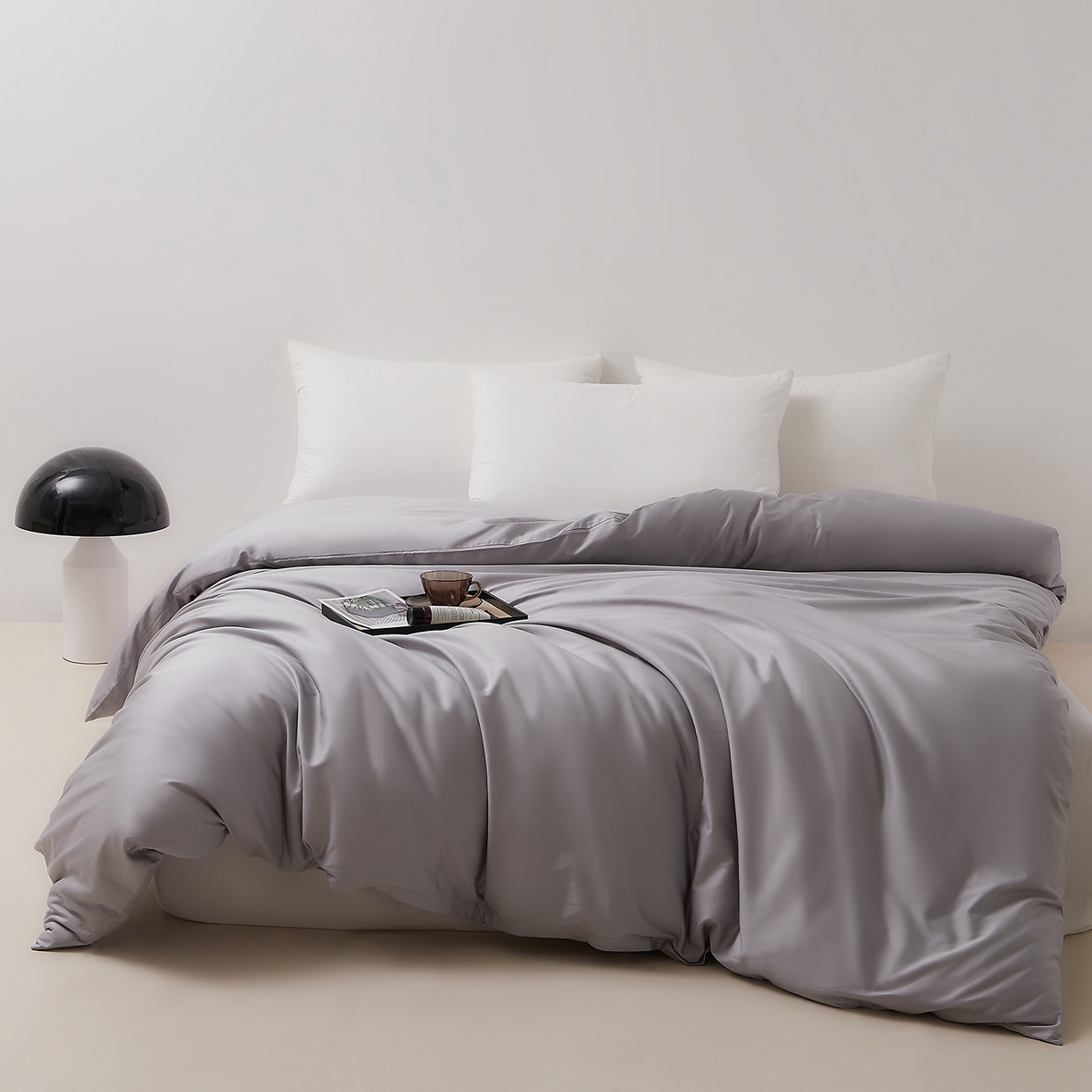 91家纺网 家纺一手货源 找家纺 DoDo 兜兜 2026新款全棉纯棉50支长绒棉单被套 被套单件 象牙灰