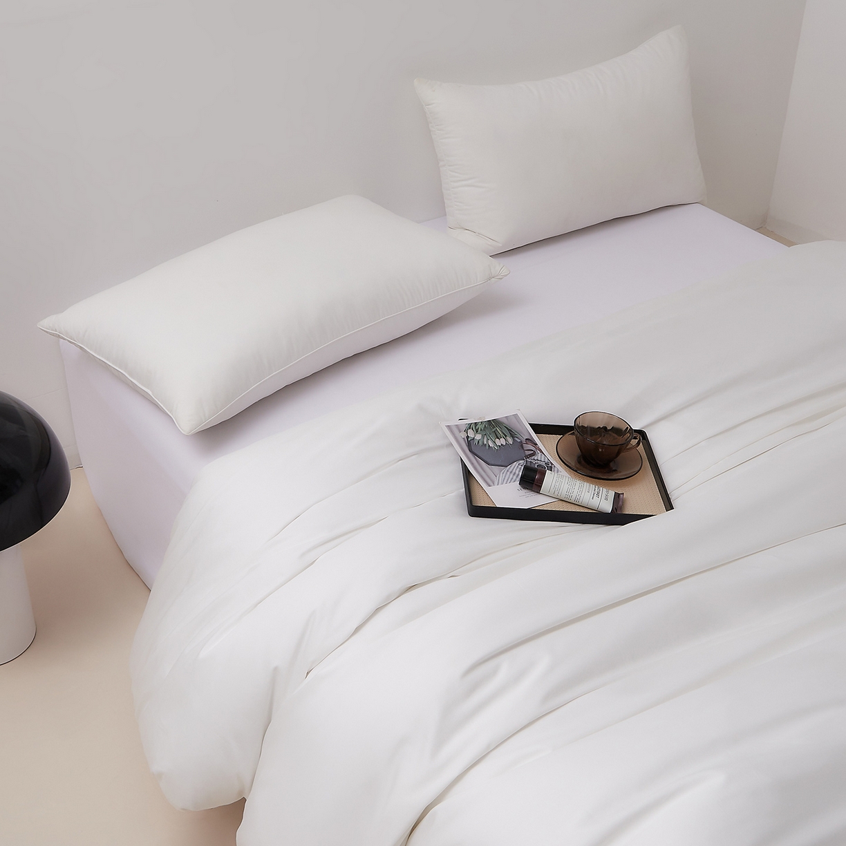 91家纺网 家纺一手货源 找家纺 DoDo 兜兜 2026新款全棉纯棉50支长绒棉单被套 被套单件 月光白