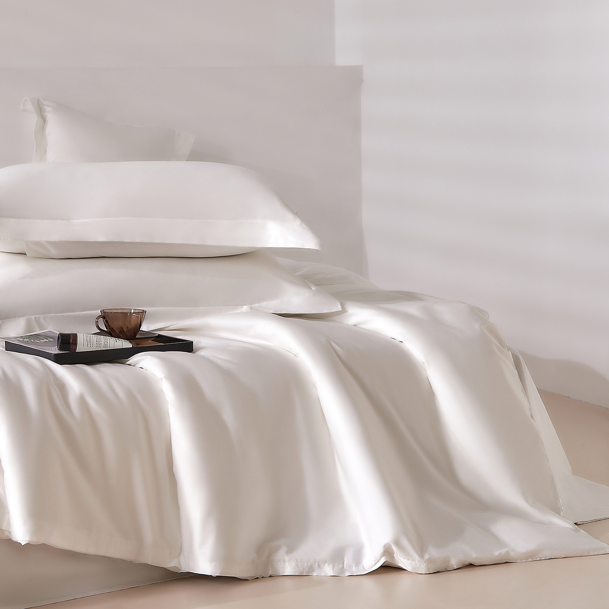 91家纺网 家纺一手货源 找家纺 DoDo 兜兜 2026新款全棉纯棉50支长绒棉单被套 被套单件 月光白