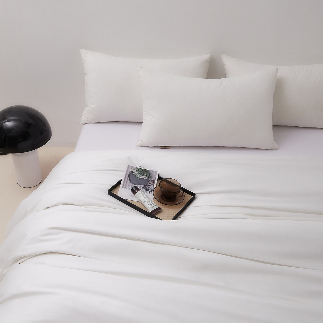 91家纺网 家纺一手货源 找家纺 DoDo 兜兜 2026新款全棉纯棉50支长绒棉单被套 被套单件 月光白