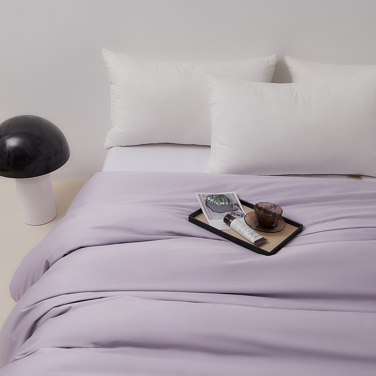 91家纺网 家纺一手货源 找家纺 DoDo 兜兜 2026新款全棉纯棉50支长绒棉单被套 被套单件 珍珠紫