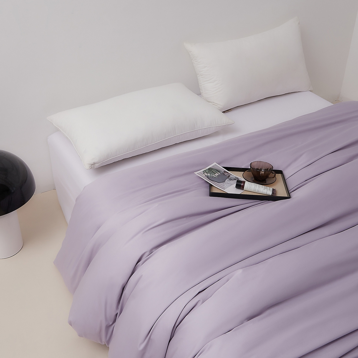 91家纺网 家纺一手货源 找家纺 DoDo 兜兜 2026新款全棉纯棉50支长绒棉单被套 被套单件 珍珠紫